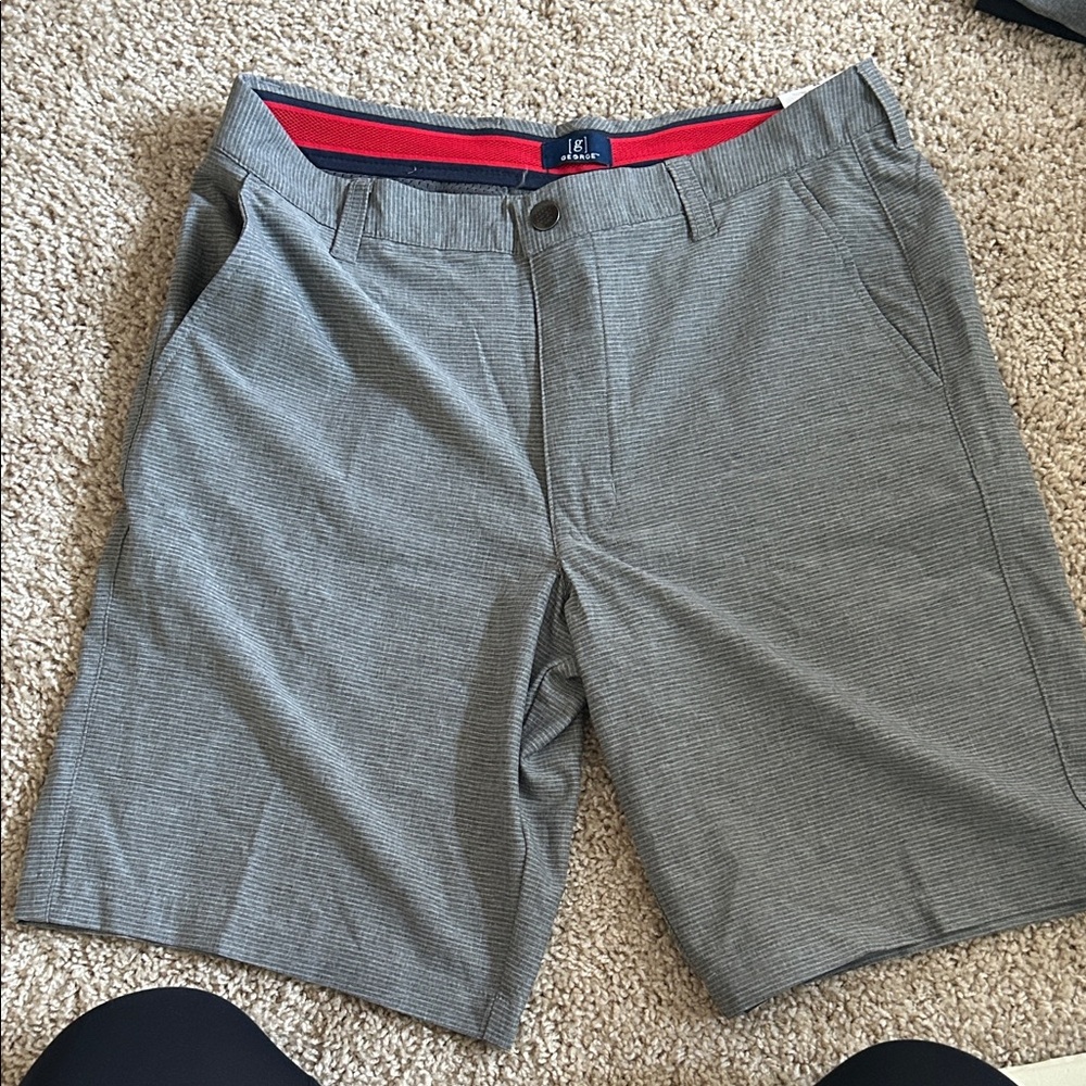George Men's Gray Flat Front Shorts